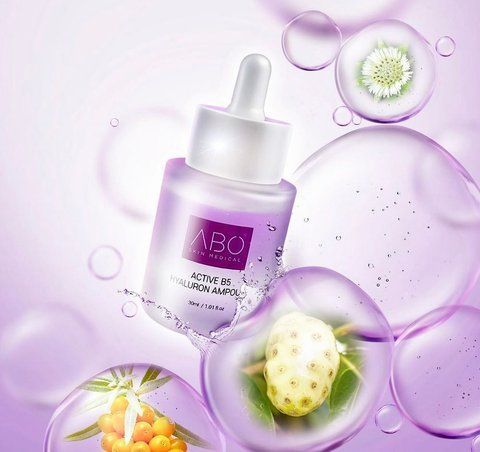 Заспокійлива та зволожуюча сироватка АBO Active B5 Hyaluron Ampoule usolab0042 фото