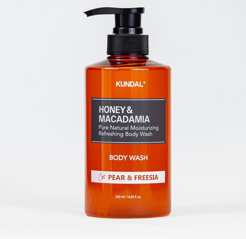 Гель для душу Honey & Macadamia Body Wash Pear & Freesia 500ml Kundal knd-215 фото