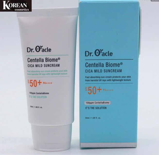 Заспокійливий сонцезахисний крем Dr. Oracle для обличчя Centella Biome Cica Mild Suncream 50 мл dr-or1 фото