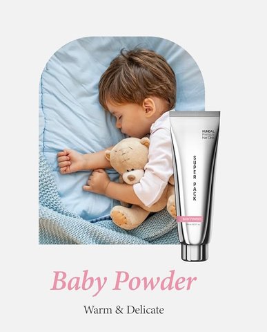 Маска для волосся відновлююча "Дитяча присипка" Premium Hair Clinic Super Pack Baby Powder Kundal 258ml knd-6 фото