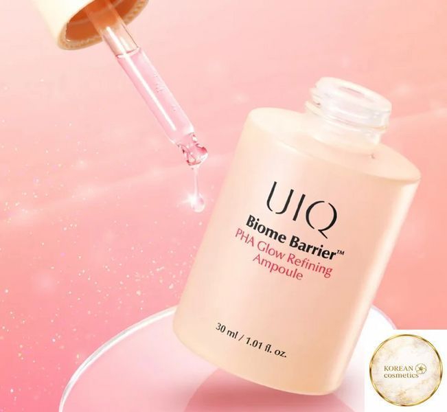 Cироватка з глюконолактоном UIQ Biome Barrier&trade; PHA Glow Refining Ampoule, 30 ml uiq105 фото