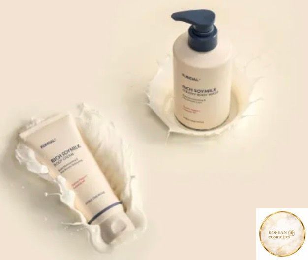 НАБІР ДЛЯ ДОГЛЯДУ ЗА ТІЛОМ ЗВОЛОЖУЮЧИЙ KUNDAL RICH SOYMILK CREAMY BODY WASH MELLOW VANILLA 500ML & BODY CREAM 200ML kundal001538 фото