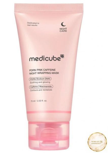 Medicube Нічна маска-плівка з полінуклеотидами та кофеїном PDRN Pink Caffeine Night Wrapping Mask, 75 ml medicube0014 фото