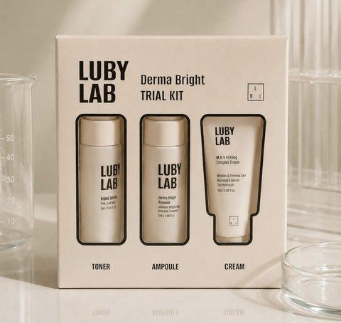 Міні Кіт для відновлення та освітлення шкіри - LUBYLAB Derma Bright Trail Kit 15 мл * 3 шт llub008 фото