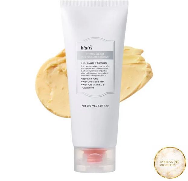 Очищуюча маска з вітаміном С DEAR, KLAIRS Freshly Juiced Vitamin Mask Cleanser 150 мл klairs005 фото
