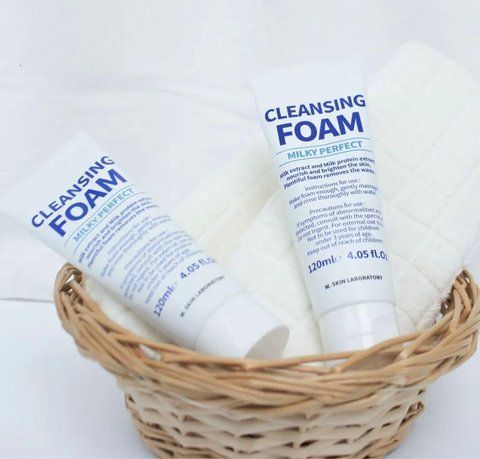 🧴 W. SKIN LABORATORY MILKY COLLAGEN CLEANSING FOAM. W. SKIN LABORATORY] MILKY PERFECT CLEANSING 120 ML МОЛОЧНА ОЧИЩУЮЧА ПІНКА wskin0037 фото