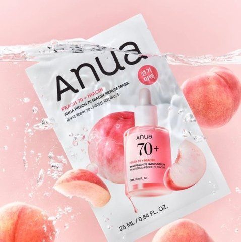 ANUA] PEACH NIACIN SERUM MASK 25 ML ТКАНИННА МАСКА-СИРОВАТКА З ЕКСТРАКТОМ ПЕРСИКА І НІАЦИНАМІДОМ anua0016 фото