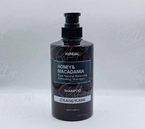 Шампунь відновлюючий "Іланг-іланг" Honey & Macadamia Nature Shampoo Ylang-Ylang Kundal 500ml knd-28 фото