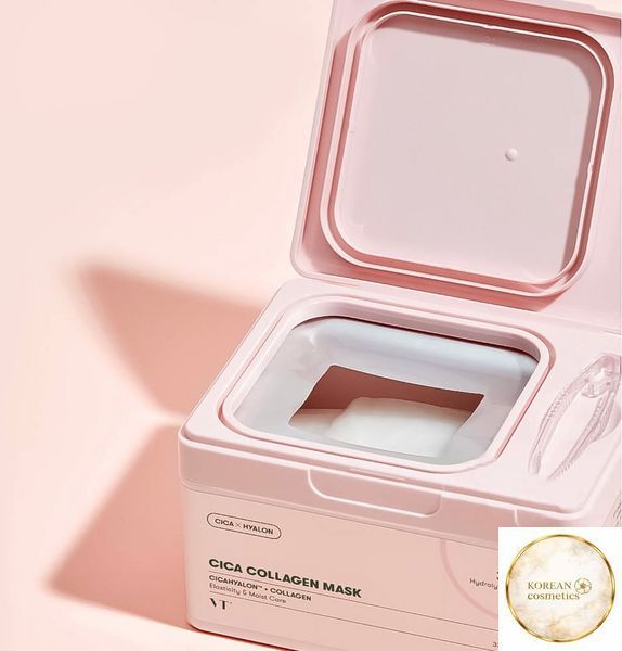 Набір тканинних масок з колагеном для еластичності шкіри VT Cosmetics Cica Collagen Mask, 30 шт vtc0023 фото