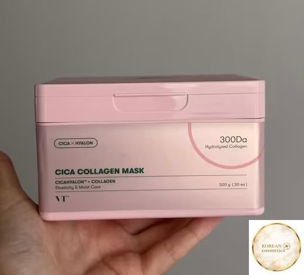 Набір тканинних масок з колагеном для еластичності шкіри VT Cosmetics Cica Collagen Mask, 30 шт vtc0023 фото