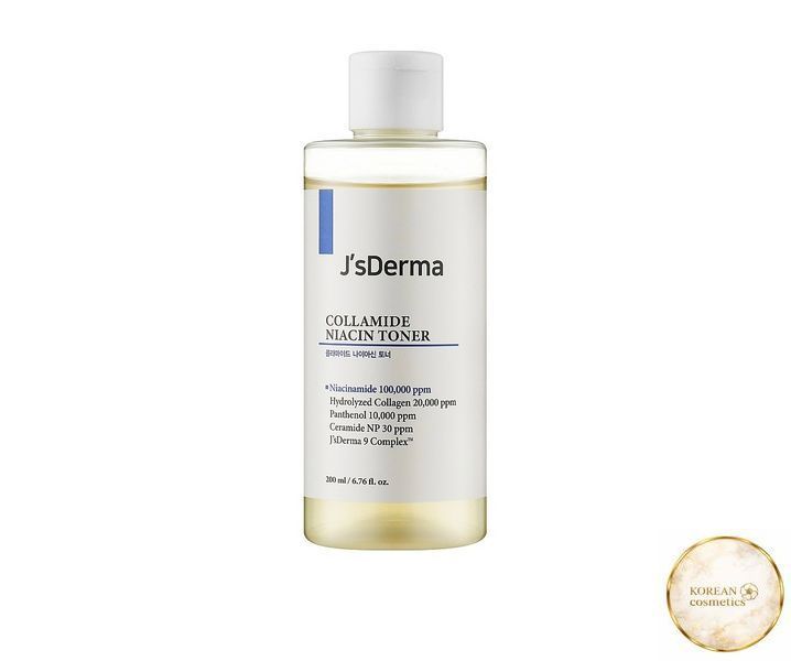 Тонер для комплексного зволоження з керамідами і колагеном J&rsquo;sDerma Collamide Niacin Toner 200 ml. jsd-15 фото