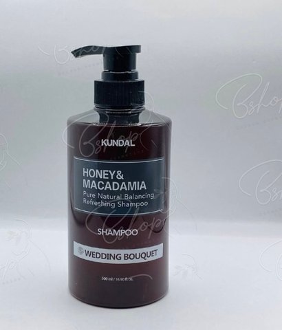 Шампунь відновлюючий "Весільний букет" Honey & Macadamia Nature Shampoo Wedding Bouquet Kundal 500ml knd-36 фото