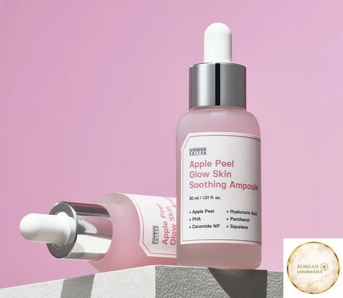 Сироватка заспокійлива з ефектом сяйва Sungboon Editor Apple Peel Glow Skin Soothing Ampoule 30 ml sung0013 фото