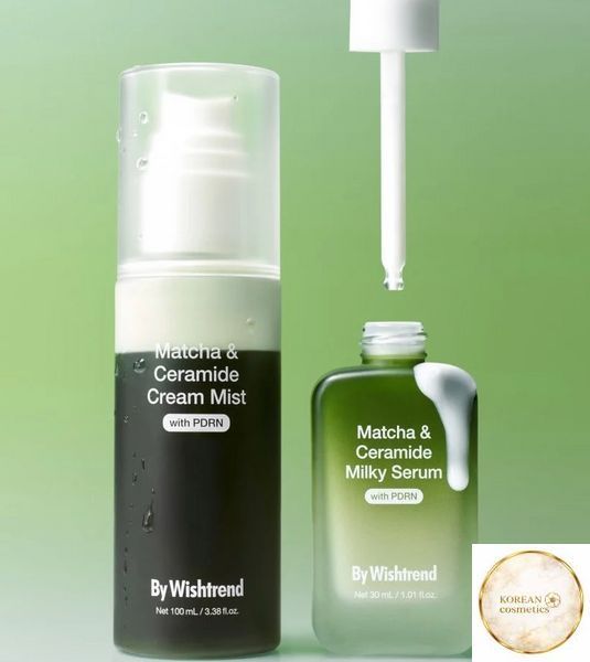Відновлююча сироватка з матчею та церамідами BY WISHTREND Matcha & Ceramide Milky Serum 30 мл bywishtrend005 фото
