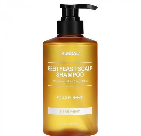 Шампунь Kundal Beer Yeast Hair Loss Relief Shampoo Herb Mint 500ml knd-204 фото