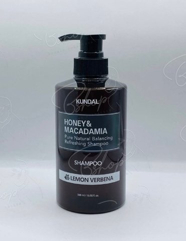 Шампунь відновлюючий "Лимон та Вербена" Honey & Macadamia Nature Shampoo Lemon Verbena Kundal 500ml knd-42 фото