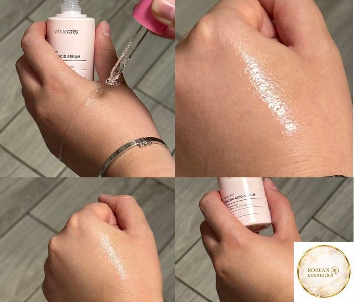 Незмивна сироватка-пілінг із молочною кислотою Who Cares Gentle Peel Lactic Acid Serum 30 ml who002 фото