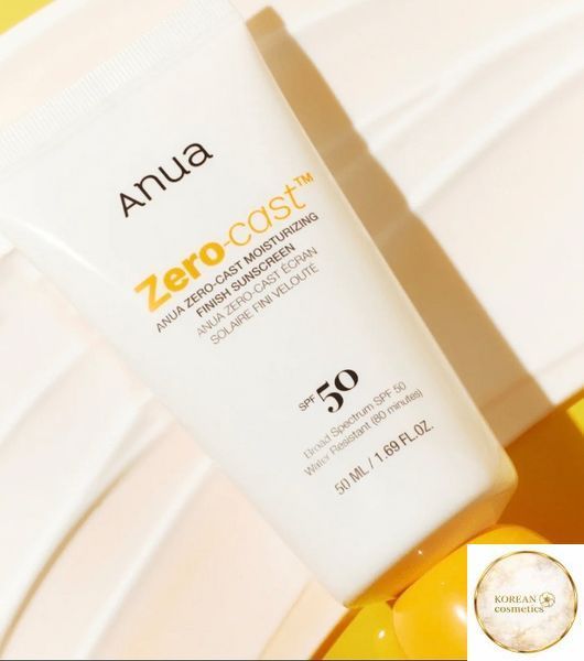 Зволожувальний сонцезахисний крем без білого сліду Anua Zero-Cast Moisturizing Finish Sunscreen 50ml anua0011 фото