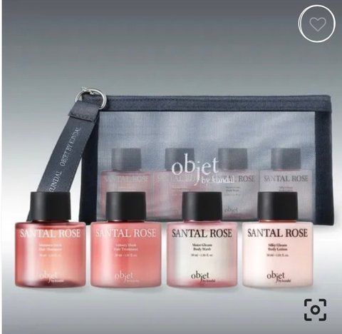 НАБІР ДОГЛЯДОВИХ ЗАСОБІВ ЗА ТІЛОМ ТА ВОЛОССЯМ OBJET BY KUNDAL TRAVET SET SANTAL ROSE 30ML kundal001525 фото