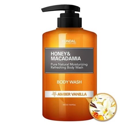 KUNDAL BODY WASH AMBER VANILLA 500ML Гель для душу з ароматом "БУРШТИН ВАНІЛЬ " , 500мл knd-60 фото