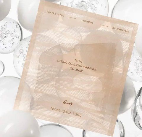 Гідрогелева маска-бандаж з ефектом ліфтингу Flow Lifting Collagen Wrapping Gel Mask 35г x 5 шт koy0023 фото