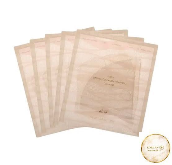 Гідрогелева маска-бандаж з ефектом ліфтингу Flow Lifting Collagen Wrapping Gel Mask 35г x 5 шт koy0023 фото